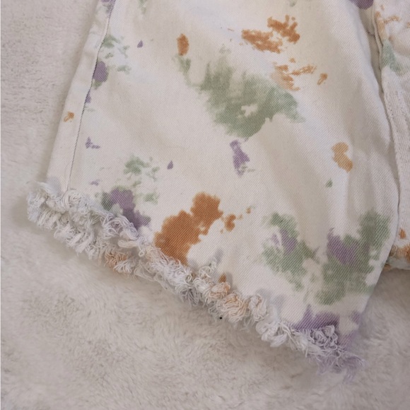 Wild Fable Tie Dye Distressed High Rise Shorts - Picture 5 of 14
